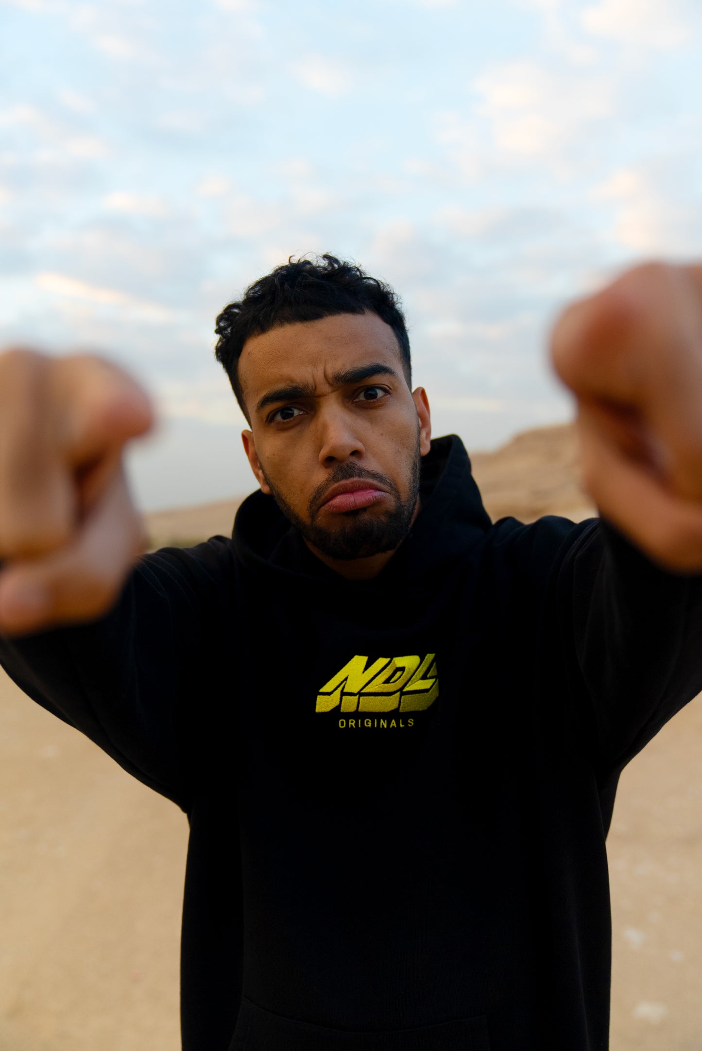 NDL Oversized Hoodie Black/Yellow