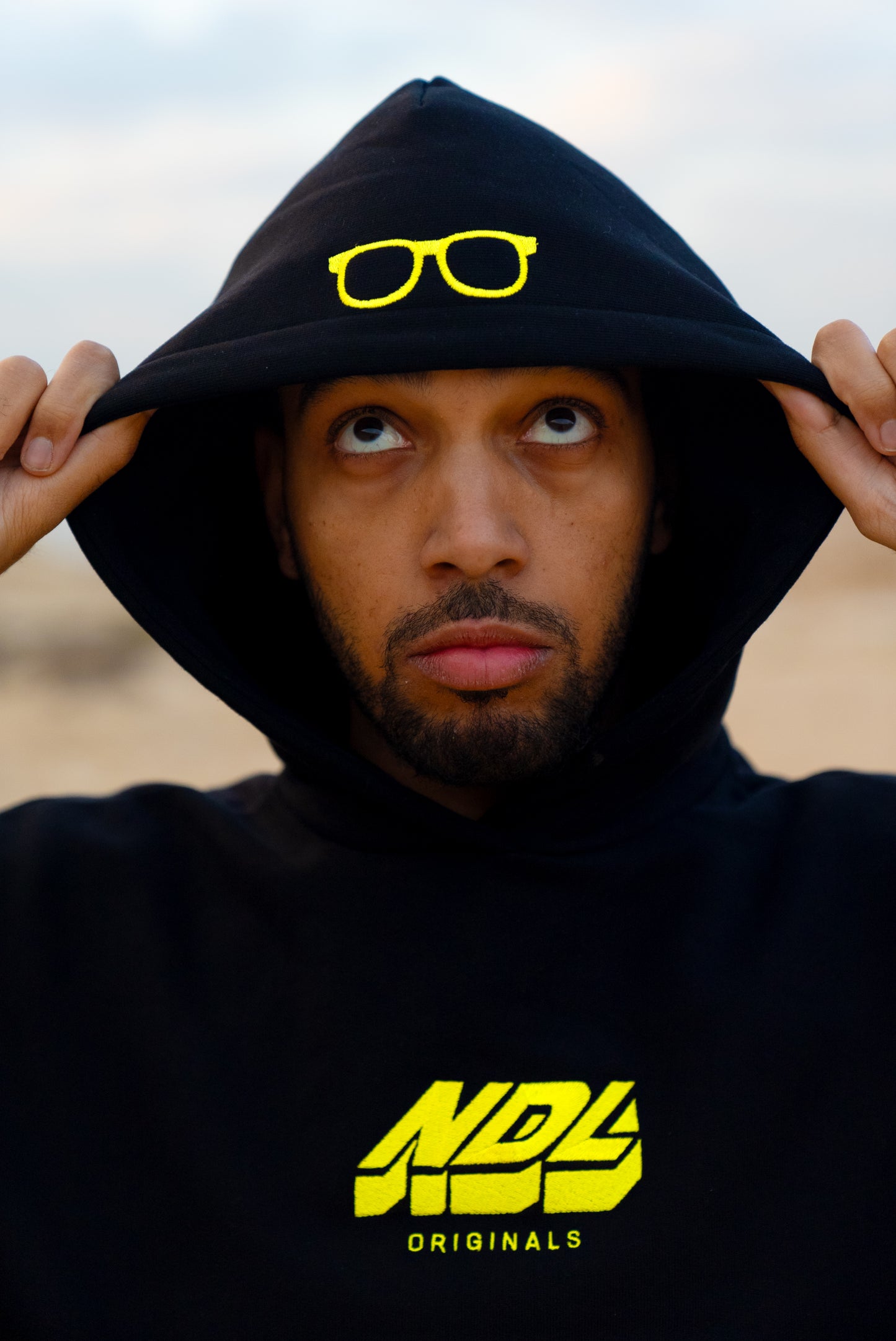 NDL Oversized Hoodie Black/Yellow