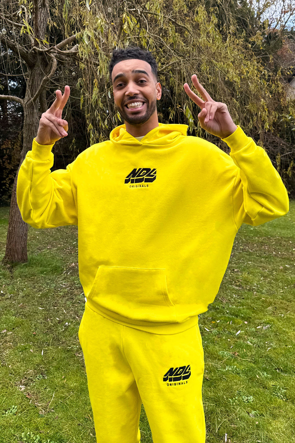 NDL Oversized Hoodie Yellow/Black – NDL Merch