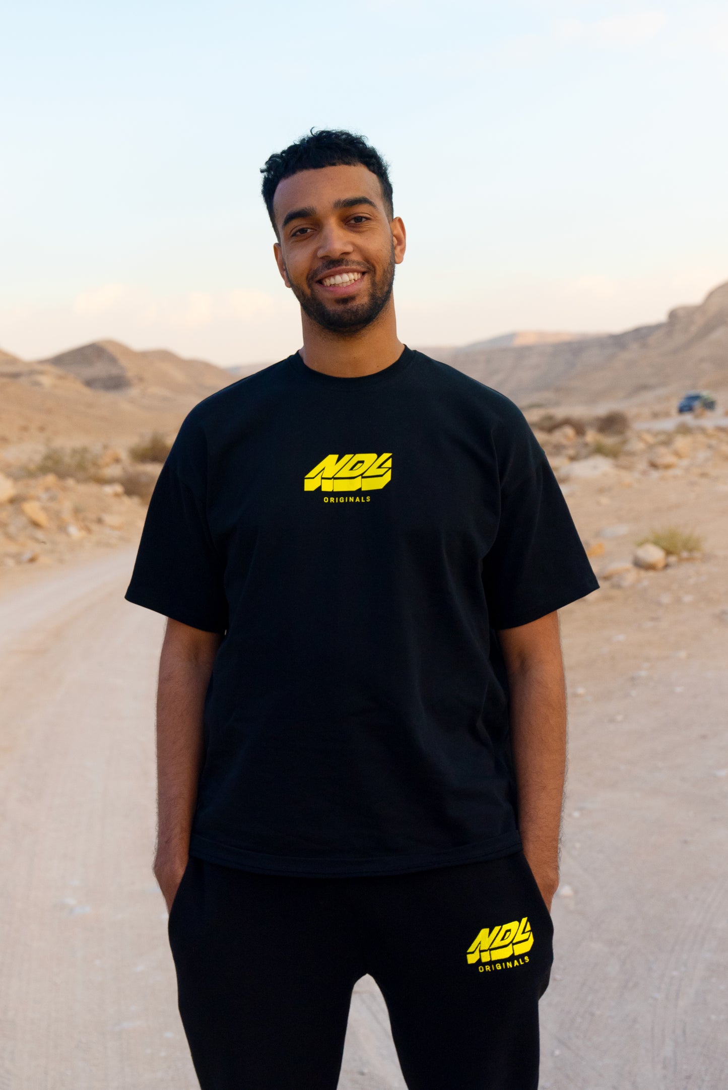 NDL Oversized Logo T-Shirt Black/Yellow