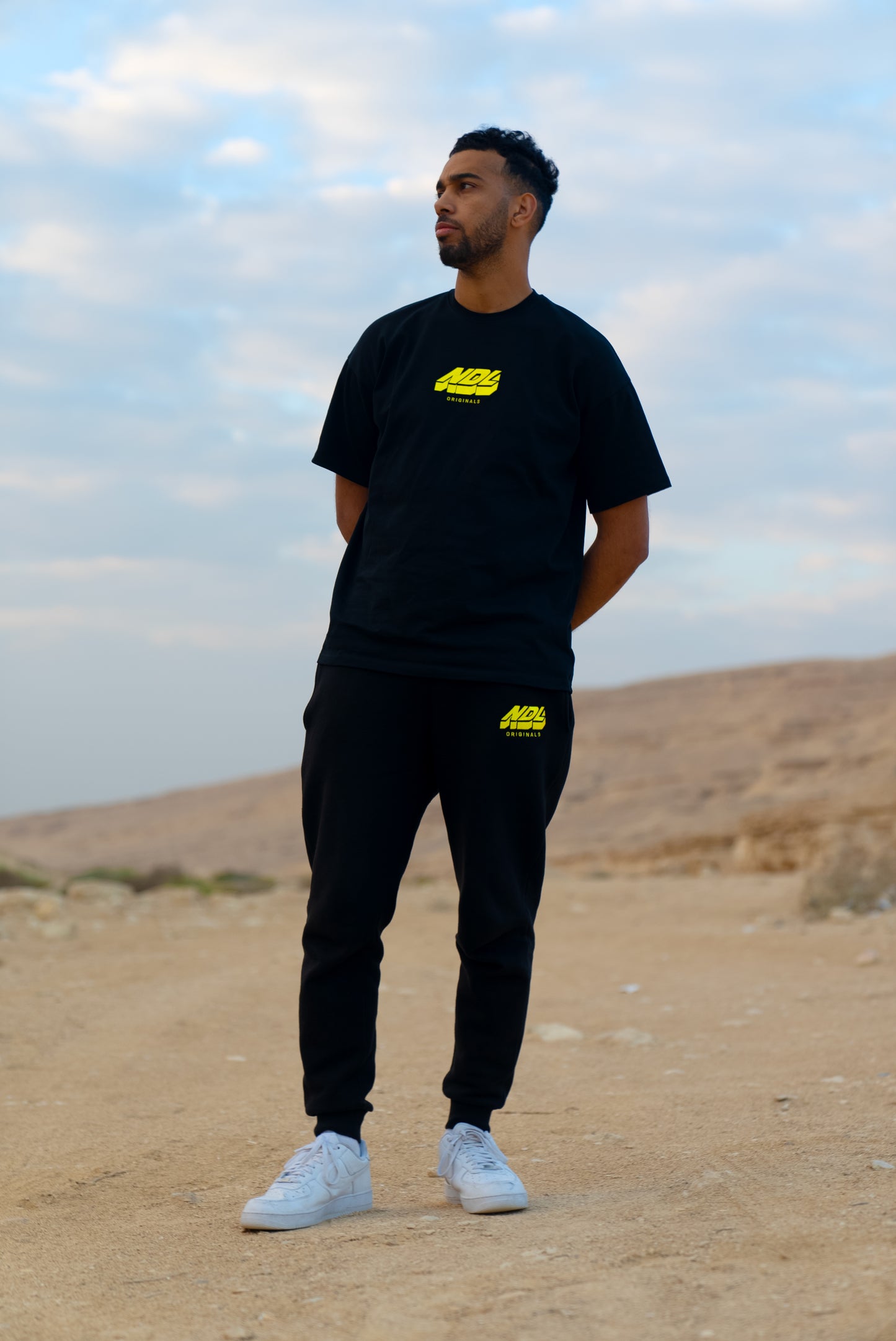 NDL Oversized Logo T-Shirt Black/Yellow