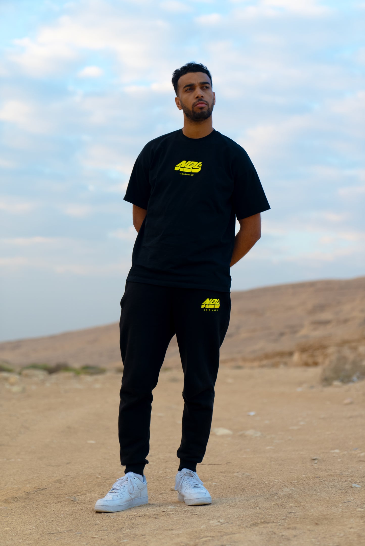 NDL Oversized Logo T-Shirt Black/Yellow